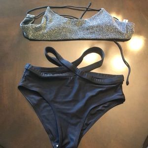 Shein bikini. Large top and medium highrise bottom